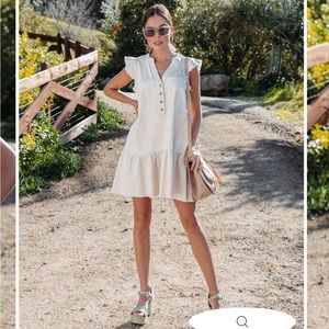 NWOT - VICI Trisha Cotton Frayed Dress